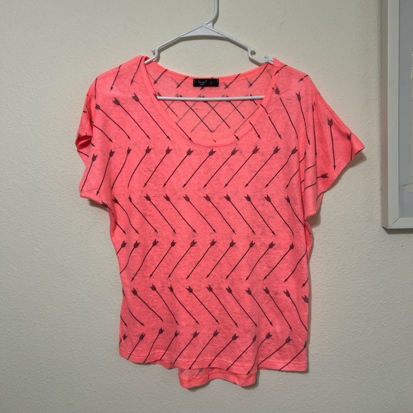 love J Tops - Love J Pink Arrow Pattern Blouse